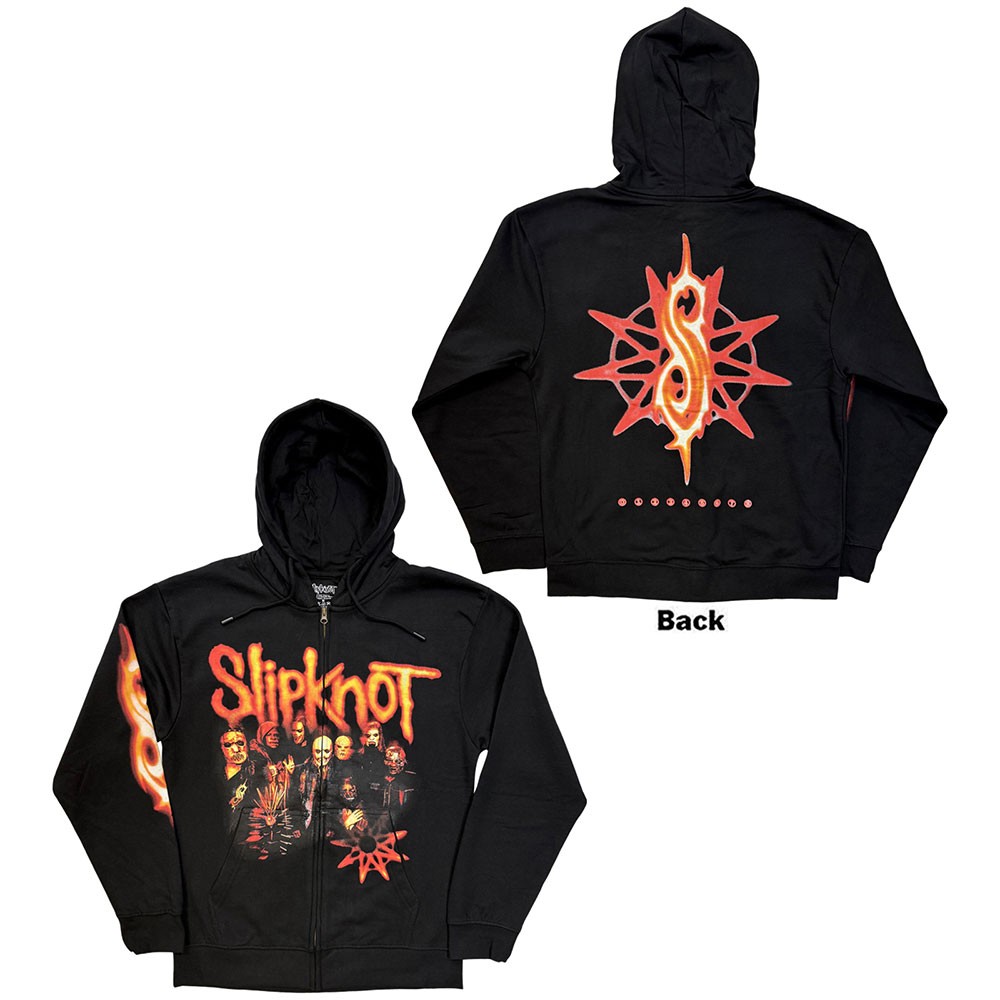 Slipknot - TESF Group Photo Nonagram Vest met capuchon - Zwart